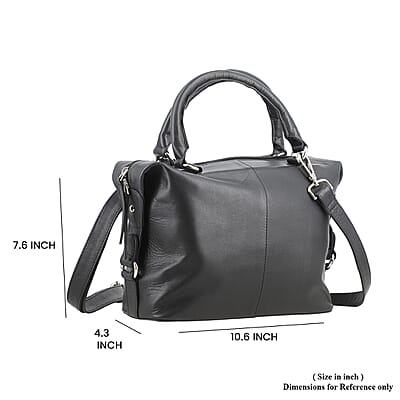 Black Genuine Leather Shoulder Bag