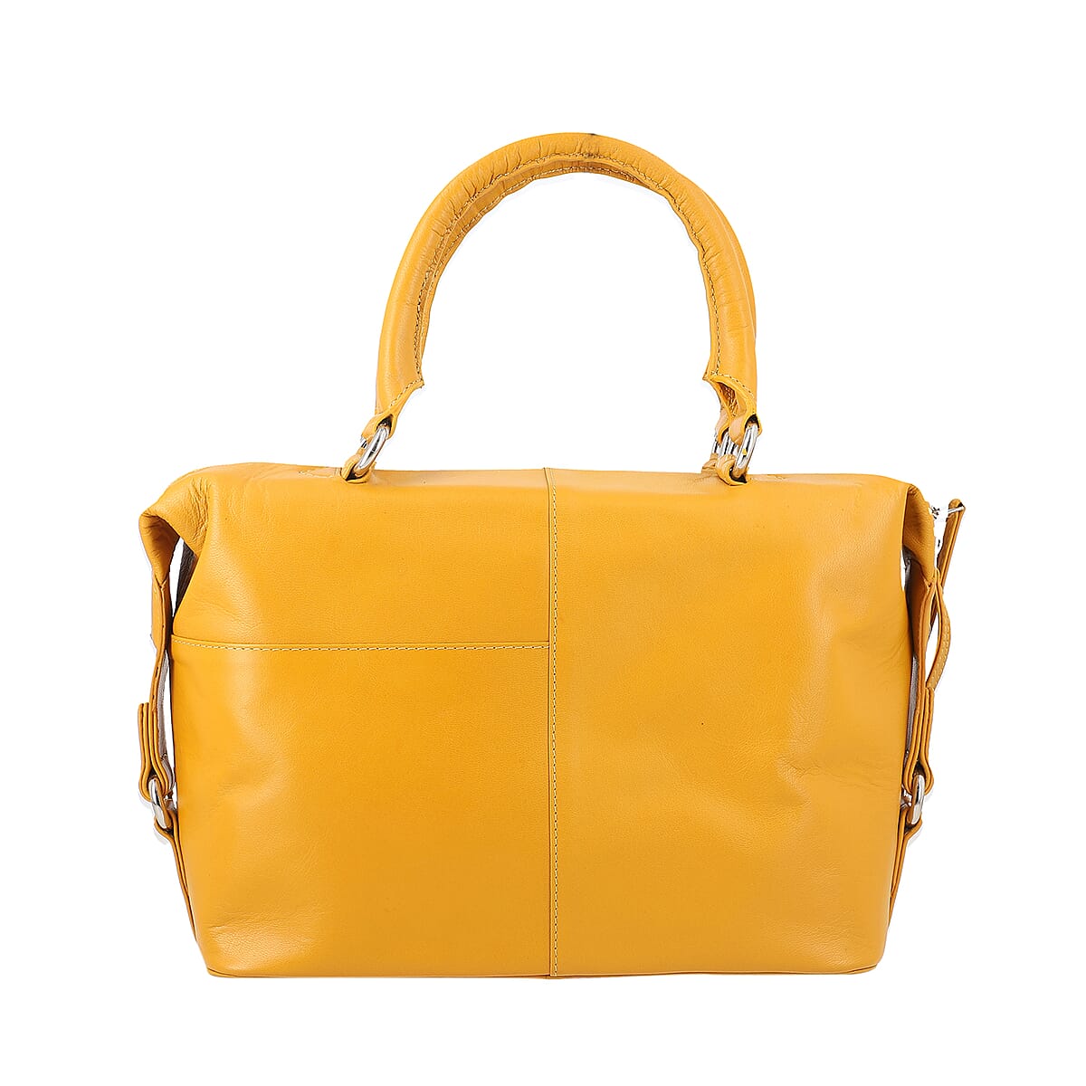 Mustard Genuine Leather Shoulder Bag image number 5