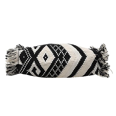 Black and White Handloom Fabric Tote Bag