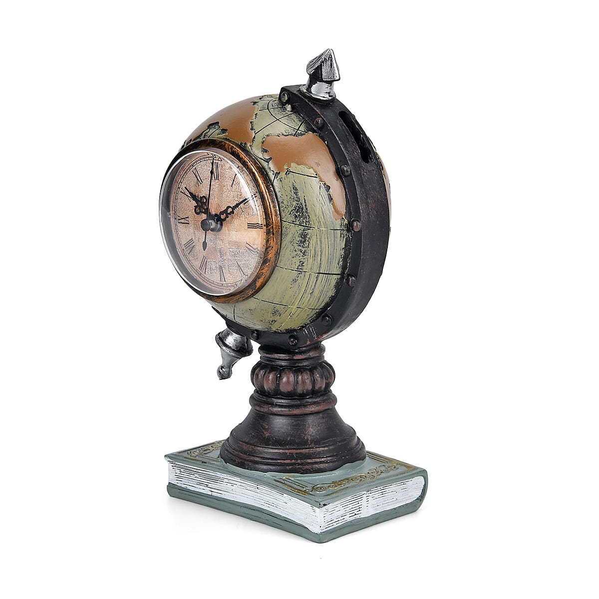 Globe Pattern Resin Clock (AA Battery Not Included) image number 2