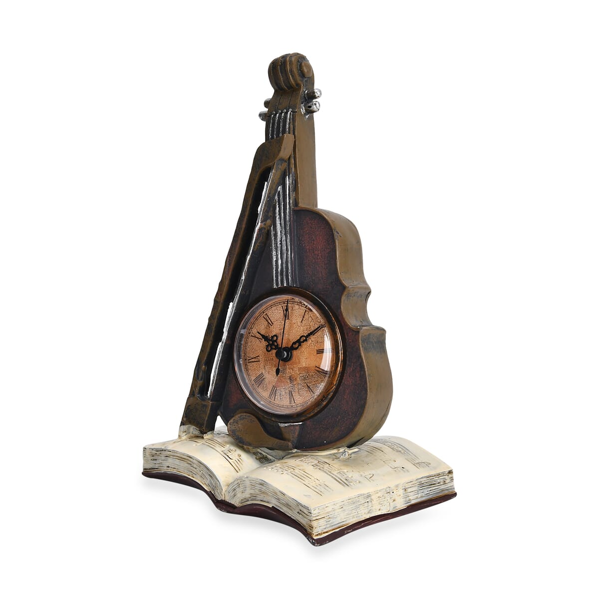 Value Buy Violin Pattern Resin Clock (AA Battery Not Included) image number 2