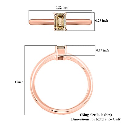Luxoro 10K Rose Gold I3 Natural Champagne Diamond Solitaire Ring (Size 7.0) 0.50 ctw