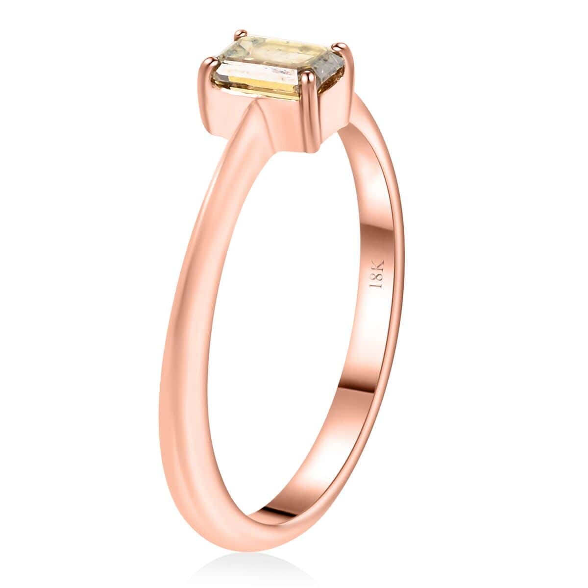 Luxoro 10K Rose Gold I3 Natural Champagne Diamond Solitaire Ring (Size 6.0) 0.50 ctw image number 3