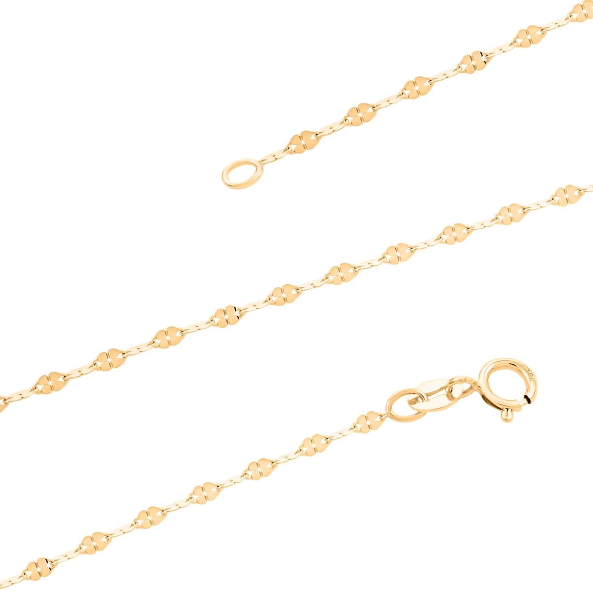 Clover Petali Italian 10K Yellow Gold Necklace 36 Inches 1.40 Grams image number 2