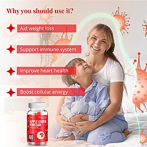 Kelz Apple Cider Vinegar Digestive Health Supplement (Mother & Ginger Extract) 60 Gummies