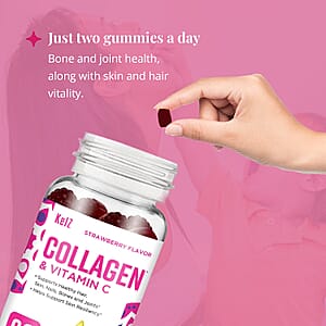 Kelz Collagen & Vitamin C Supplement (Strawberry Flavor) 60 Gummies
