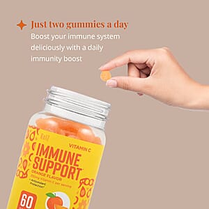 Kelz Vitamin C Immune Support Supplement (Orange Flavor) 60 Gummies