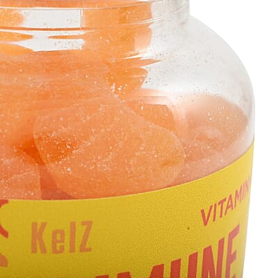 Kelz Vitamin C Immune Support Supplement (Orange Flavor) 60 Gummies