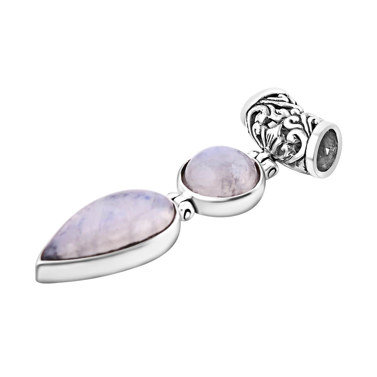 Bali Legacy Premium Rainbow Moonstone Pendant in Sterling Silver 11.25 ctw image number 3