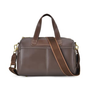 Brown Genuine Leather Crossbody Bag with 2pc Long Shoulder Strap