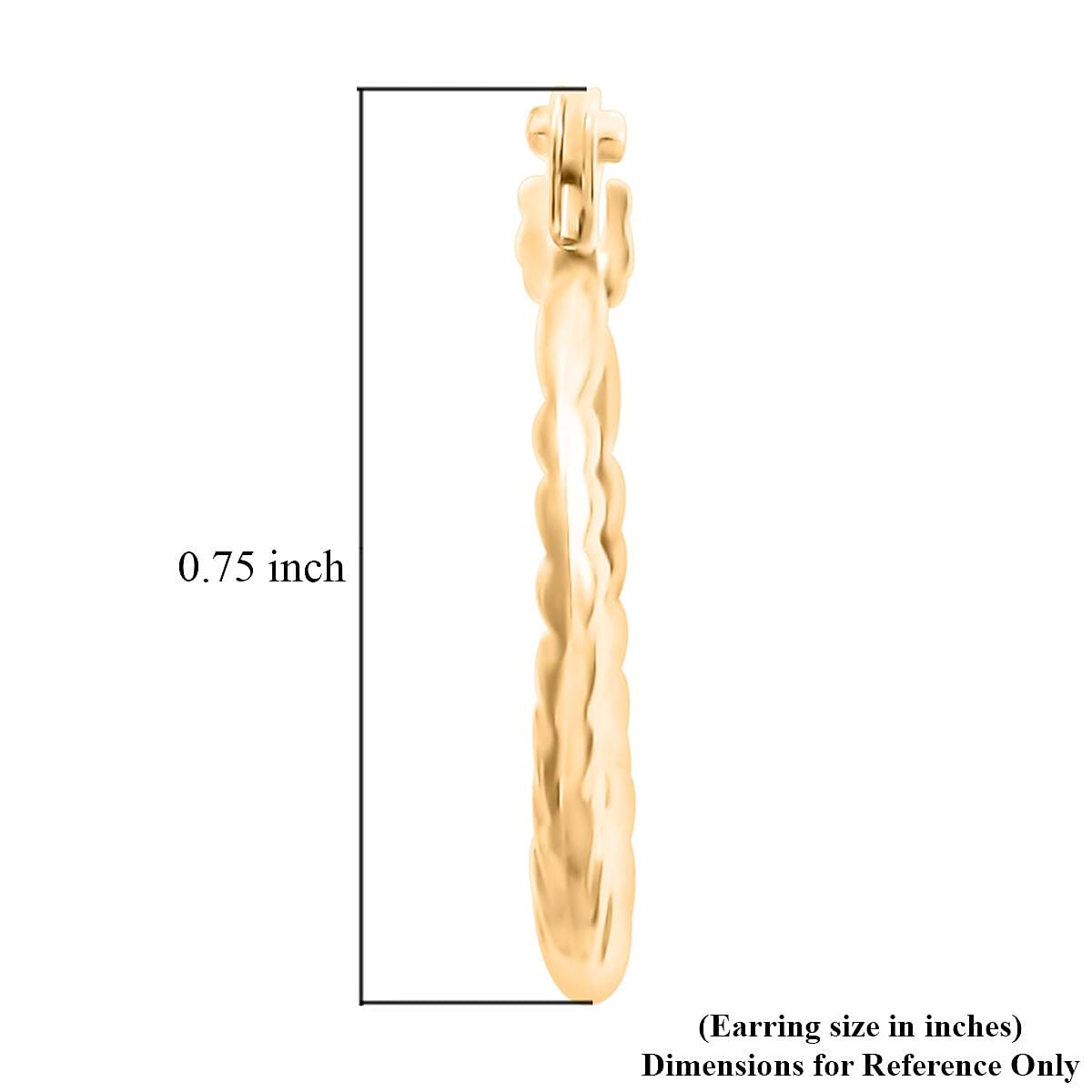 14K Yellow Gold Hoop Earrings 0.45 Grams
