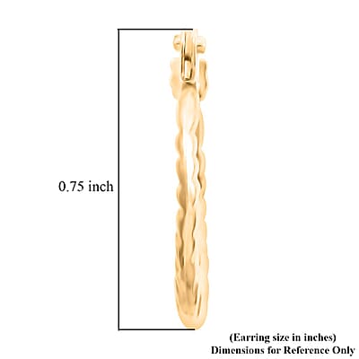 14K Yellow Gold Hoop Earrings 0.45 Grams