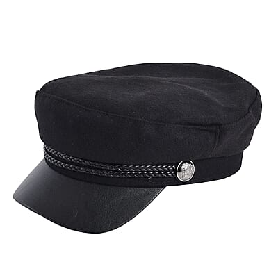Black Fiddler Cap - (Diameter 22-23 Inches and Height -2.75 Inches)
