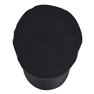Black Fiddler Cap - (Diameter 22-23 Inches and Height -2.75 Inches)