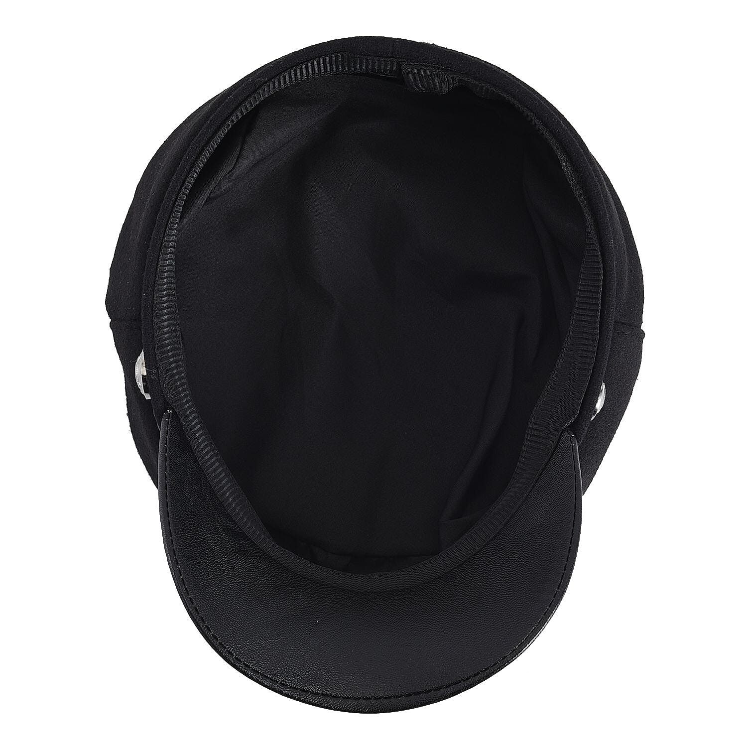 Black Fiddler Cap - (Diameter 22-23 Inches and Height -2.75 Inches)