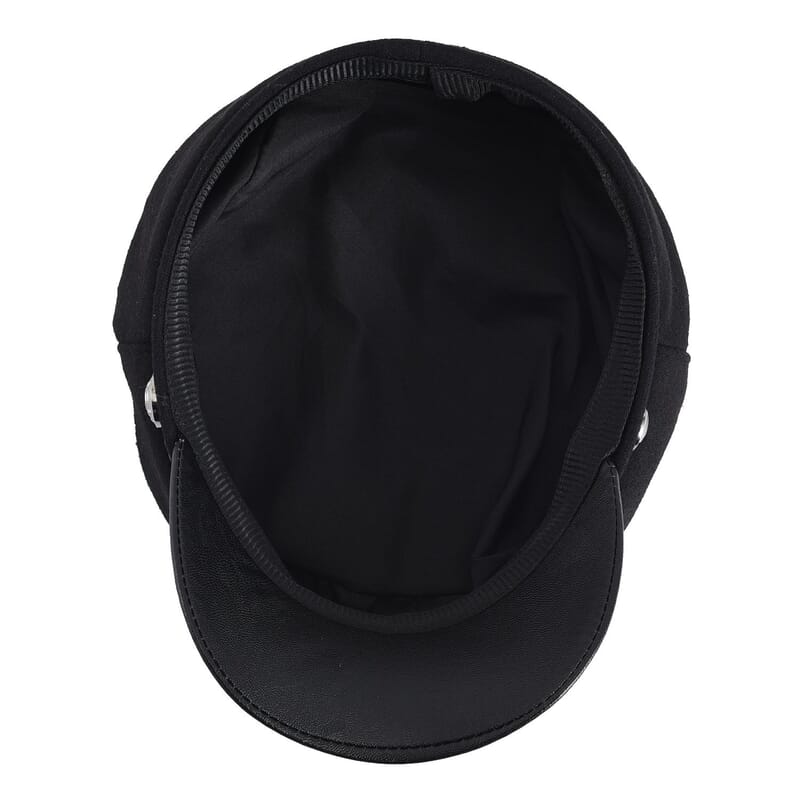 Black Fiddler Cap - (Diameter 22-23 Inches and Height -2.75 Inches)