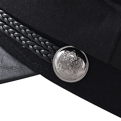 Black Fiddler Cap - (Diameter 22-23 Inches and Height -2.75 Inches)