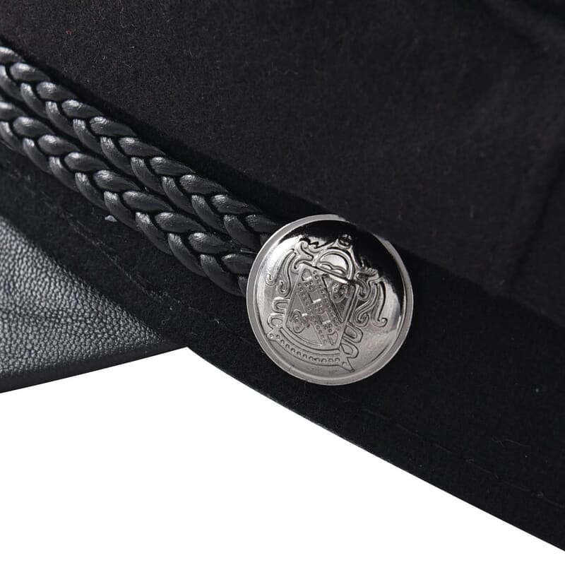 Black Fiddler Cap - (Diameter 22-23 Inches and Height -2.75 Inches)