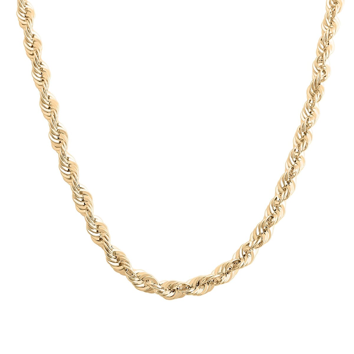 10K Yellow Gold 4.5 mm Rope Chain Necklace 22 Inches 9.40 Grams image number 0