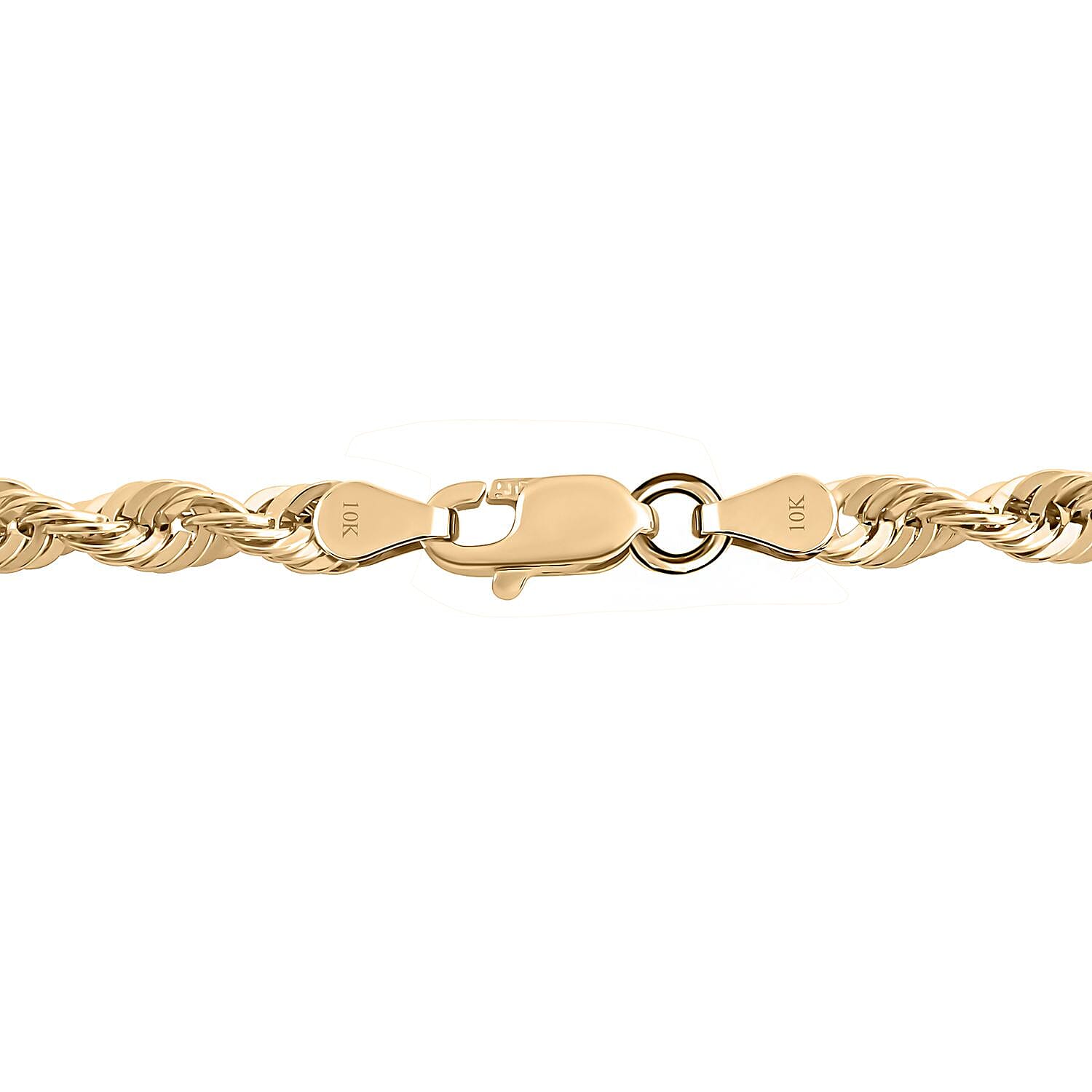 10K Yellow Gold 4.5 mm Rope Chain Necklace 24 Inches 10 Grams