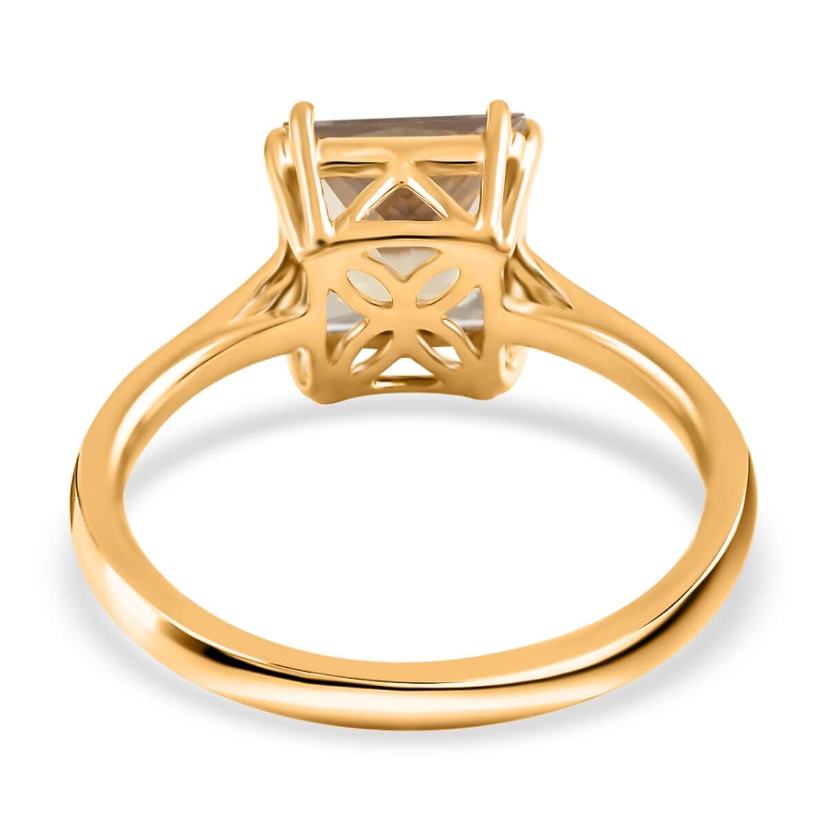 Certified and Appraised Iliana 18K Yellow Gold AAA Turkizite Solitaire Ring (Size 8.5) 3.00 ctw image number 4