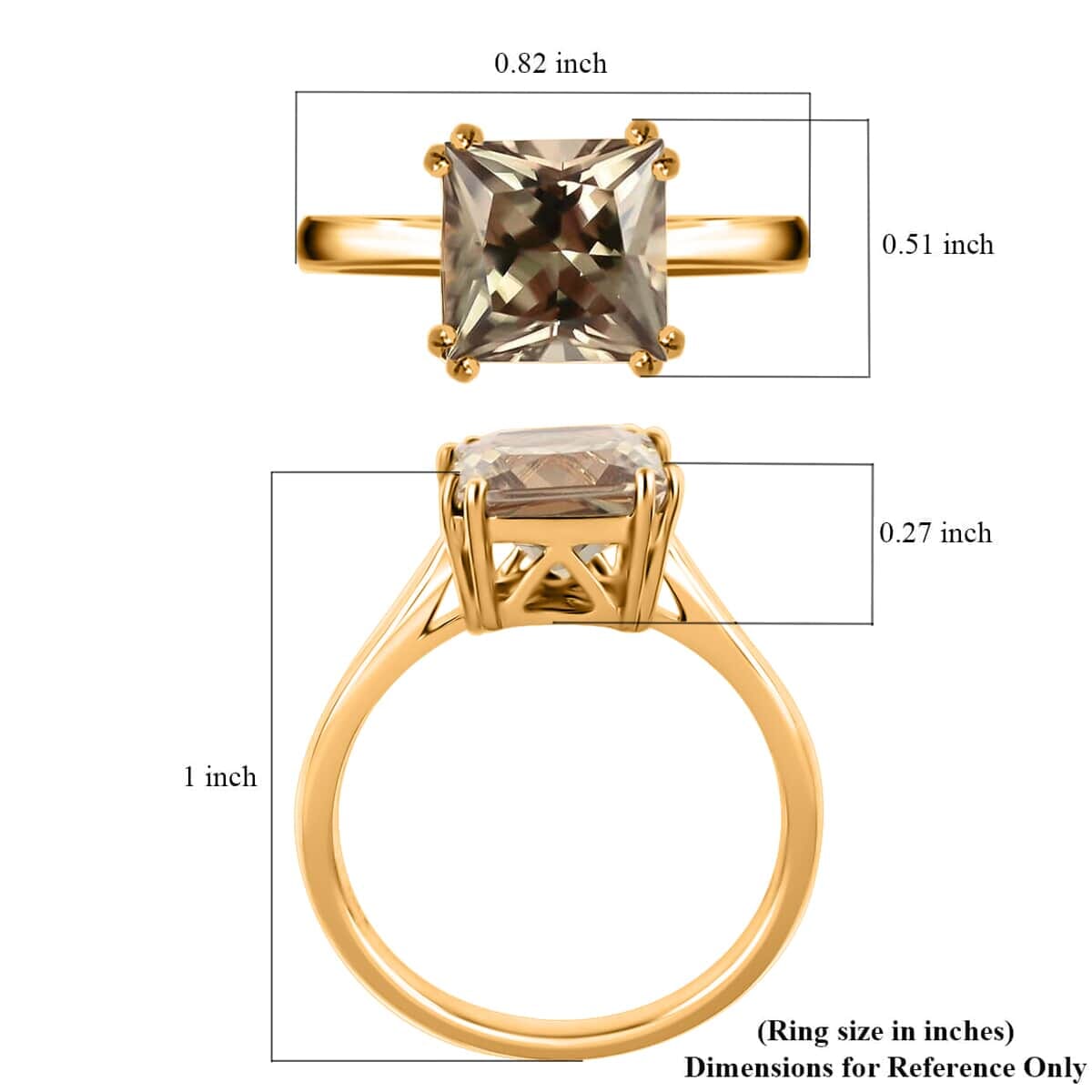 Certified and Appraised Iliana 18K Yellow Gold AAA Turkizite Solitaire Ring (Size 8.5) 3.00 ctw image number 5