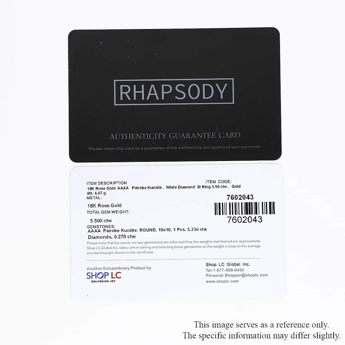 Certified & Appraised Iliana AAAA Patroke Kunzite and G-H SI Diamond 5.50 ctw Ring in 18K Rose Gold (Size 7.5) 4.07 Grams image number 5