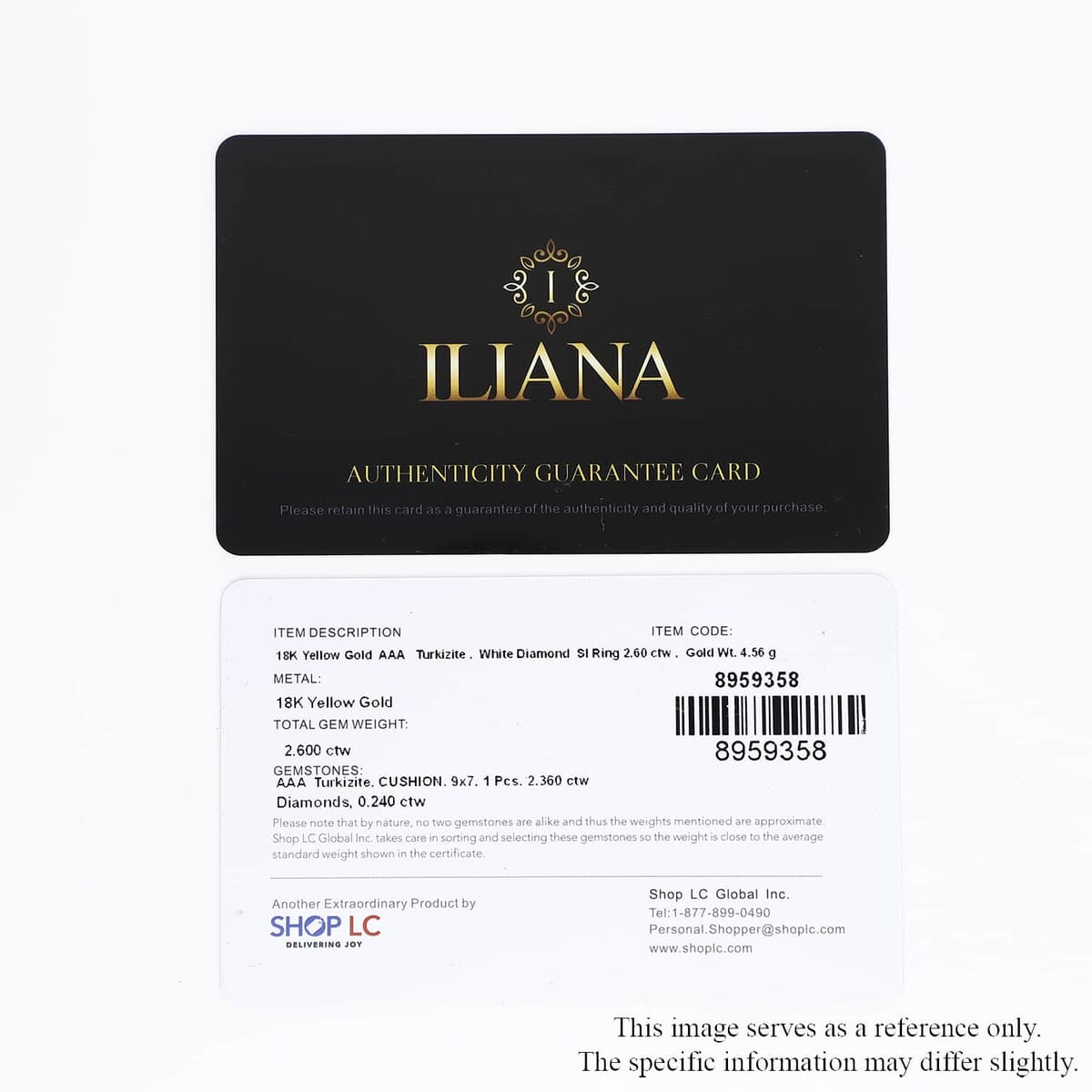 Certified and Appraised Iliana 18K Yellow Gold AAA Turkizite and G-H SI Diamond Ring (Size 6.5) 4.55 Grams 2.60 ctw image number 8