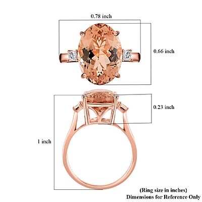 Certified and Appraised Iliana 18K Rose Gold AAA Marropino Morganite and G-H SI Diamond Ring (Size 11.0) 6.10 ctw