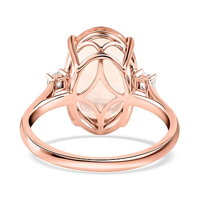 Certified and Appraised Iliana 18K Rose Gold AAA Marropino Morganite and G-H SI Diamond Ring (Size 5.0) 6.10 ctw