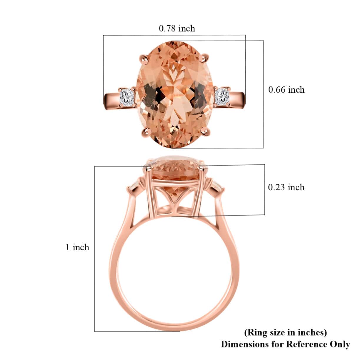 Certified & Appraised ILIANA 18K Rose Gold AAA Marropino Morganite and G-H SI Diamond Ring 3.5 Grams 6.10 ctw image number 5