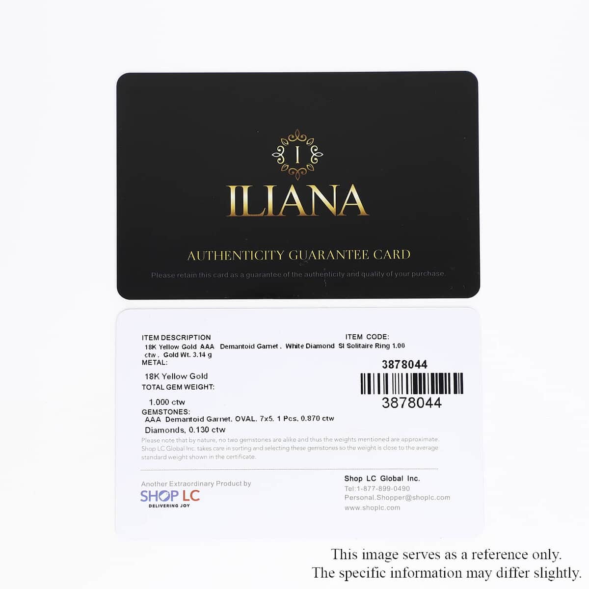 Iliana 18K Yellow Gold AAA Ambanja Demantoid Garnet and G-H SI Diamond Ring (Size 8.5) 1.00 ctw image number 6