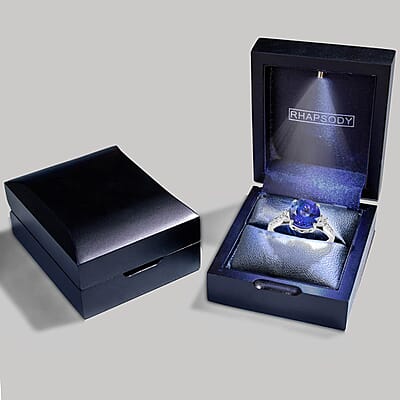 Certified and Appraised Rhapsody 950 Platinum AAAA Tanzanite and E-F VS Diamond Ring (Size 11.0) 3.30 ctw