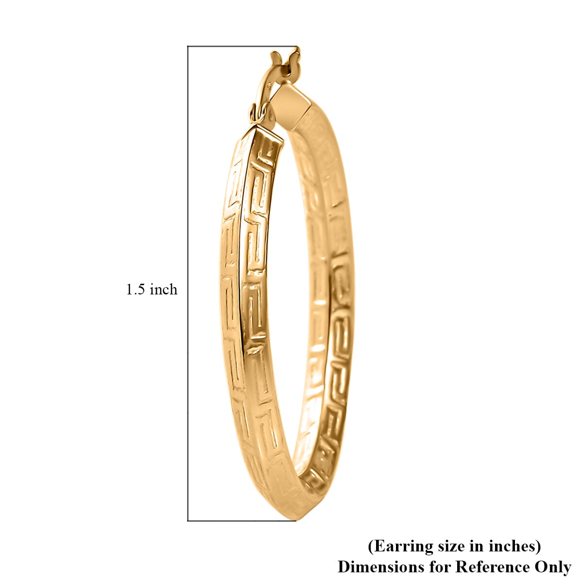 14K Yellow Gold Over Sterling Silver Hoop Earrings 4.40 Grams image number 4