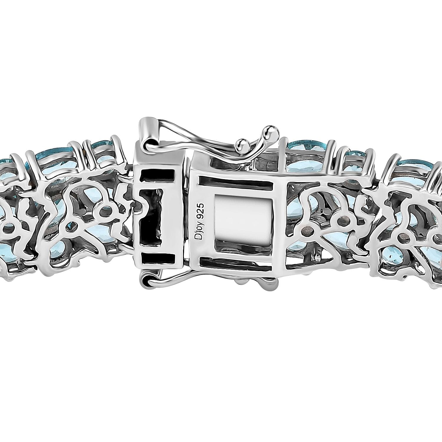 D'Joy Betroka Blue Apatite Bracelet in Platinum Over Sterling Silver (7.25 In) 26.85 ctw