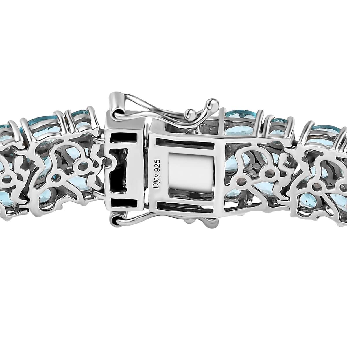 Madagascar Paraiba Apatite Bracelet in Platinum Over Sterling Silver (7.25 In) 26.85 ctw image number 3