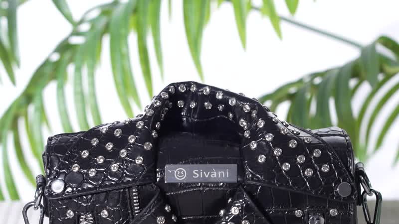 Sivani Life style Black Crocodile Embossed Faux Leather Crossbody Jacket Bag (8.7"x3"x4.7") with Detachable Chain Shoulder Strap