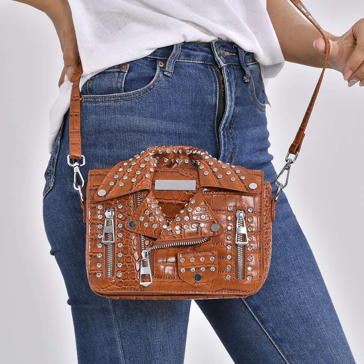 Wallet shoulder bag／ミニポーチ付／ブラウンレオパ Wallet shoulder bag／ミニポーチ付／ブラウンレオパ Wallet shoulder