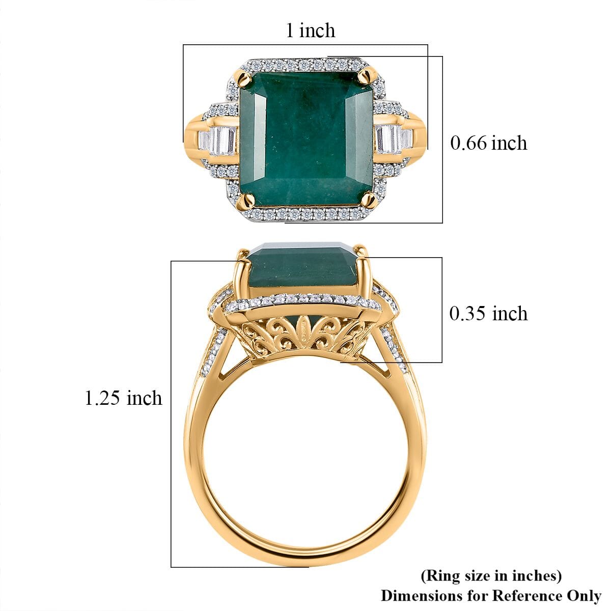 Premium Grandidierite and Moissanite 10.20 ctw Ring in Vermeil Yellow Gold Over Sterling Silver (Size 7.0) image number 5
