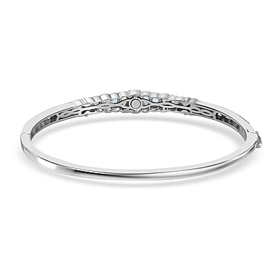 Betroka Blue Apatite Bangle Bracelet 2.00 ctw 14K YG and Platinum Over Copper with Magnet (7.25 In)