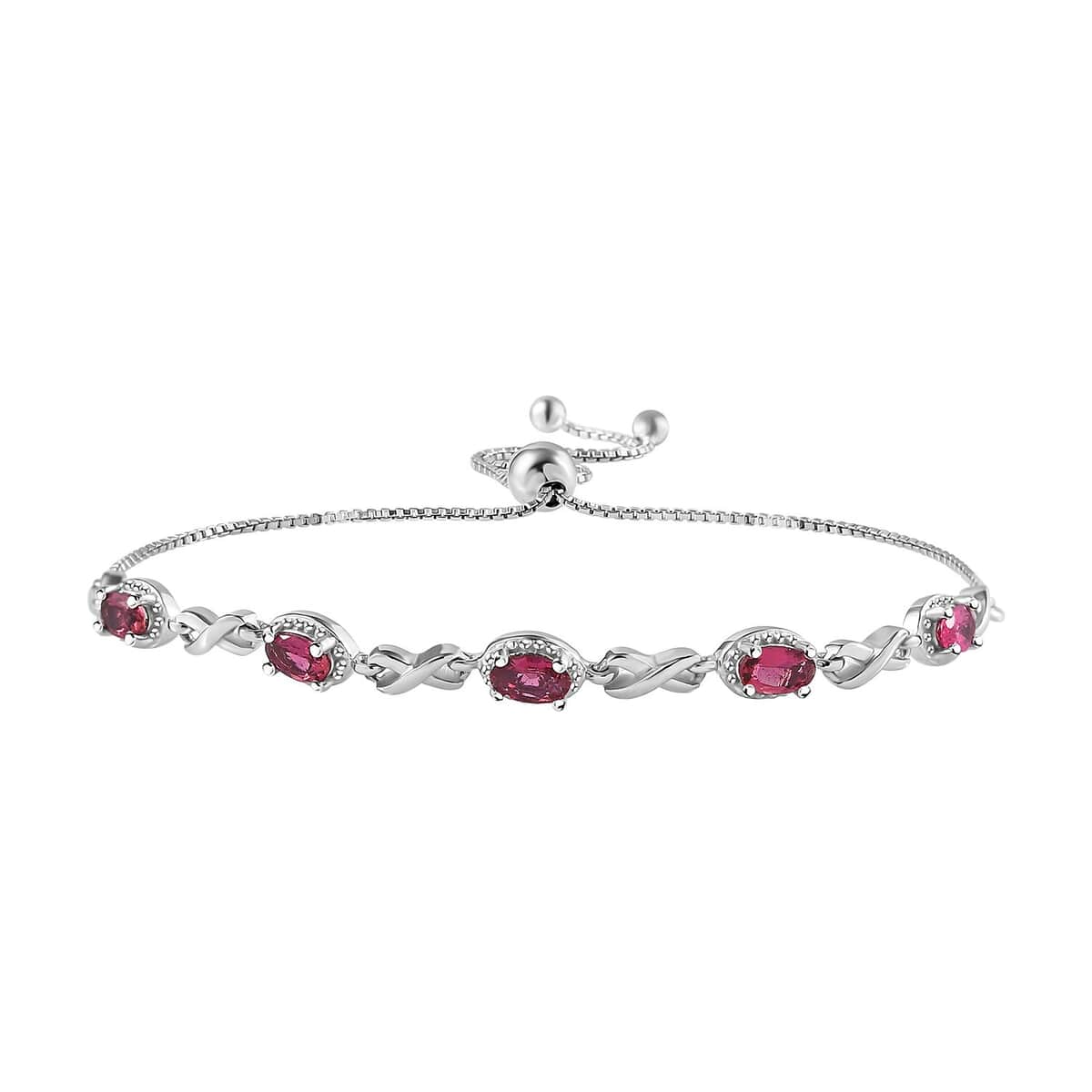 Ouro Fino Rubellite Bolo Bracelet in Platinum Over Sterling Silver 1.15 ctw image number 0