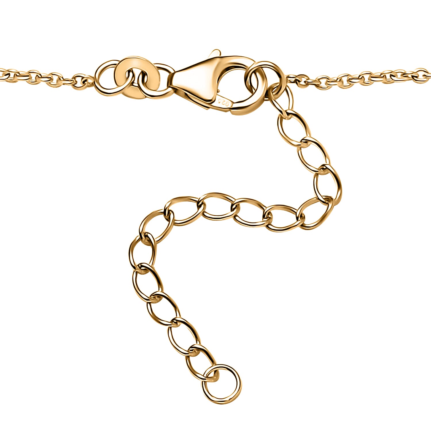 London Blue Topaz and Moissanite Heart Necklace 18 Inches in Vermeil Yellow Gold Over Sterling Silver 4.25 ctw