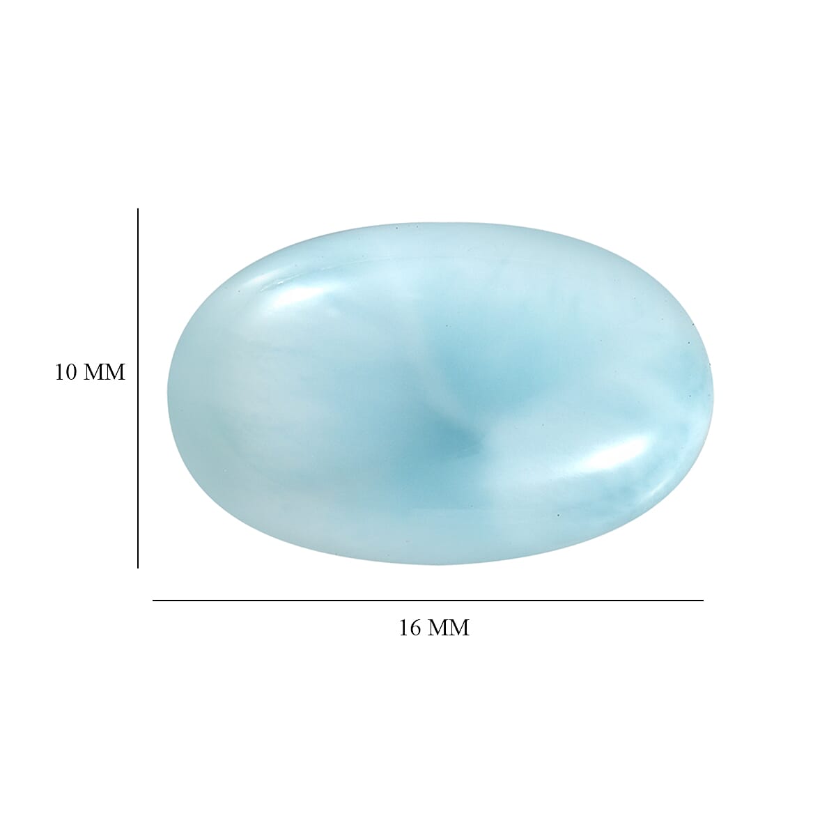 AA Larimar (Ovl 16x10 mm) 7.24 ctw Loose Gemstone