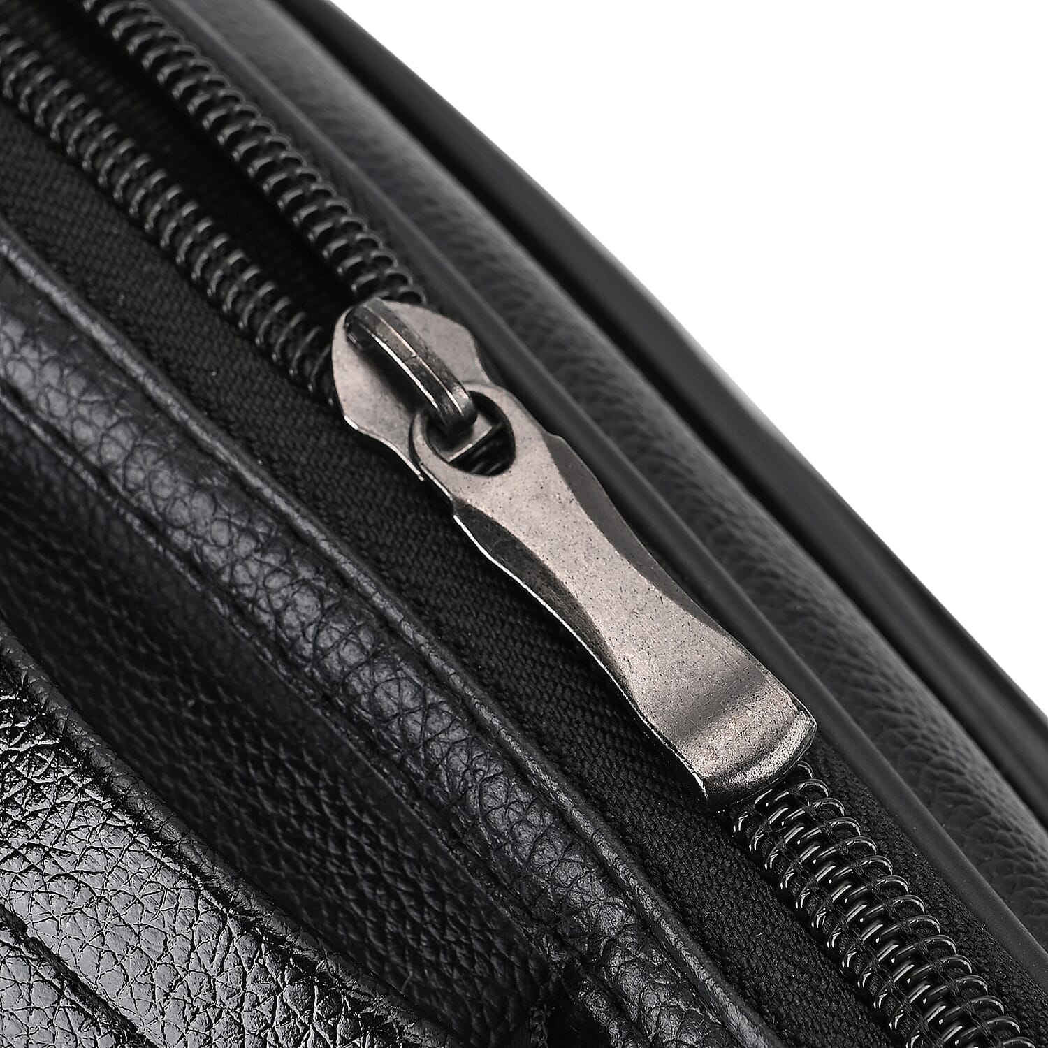 Genuine Leather Men's Crossbody Bag with Croc-Embossed Pattern Flap