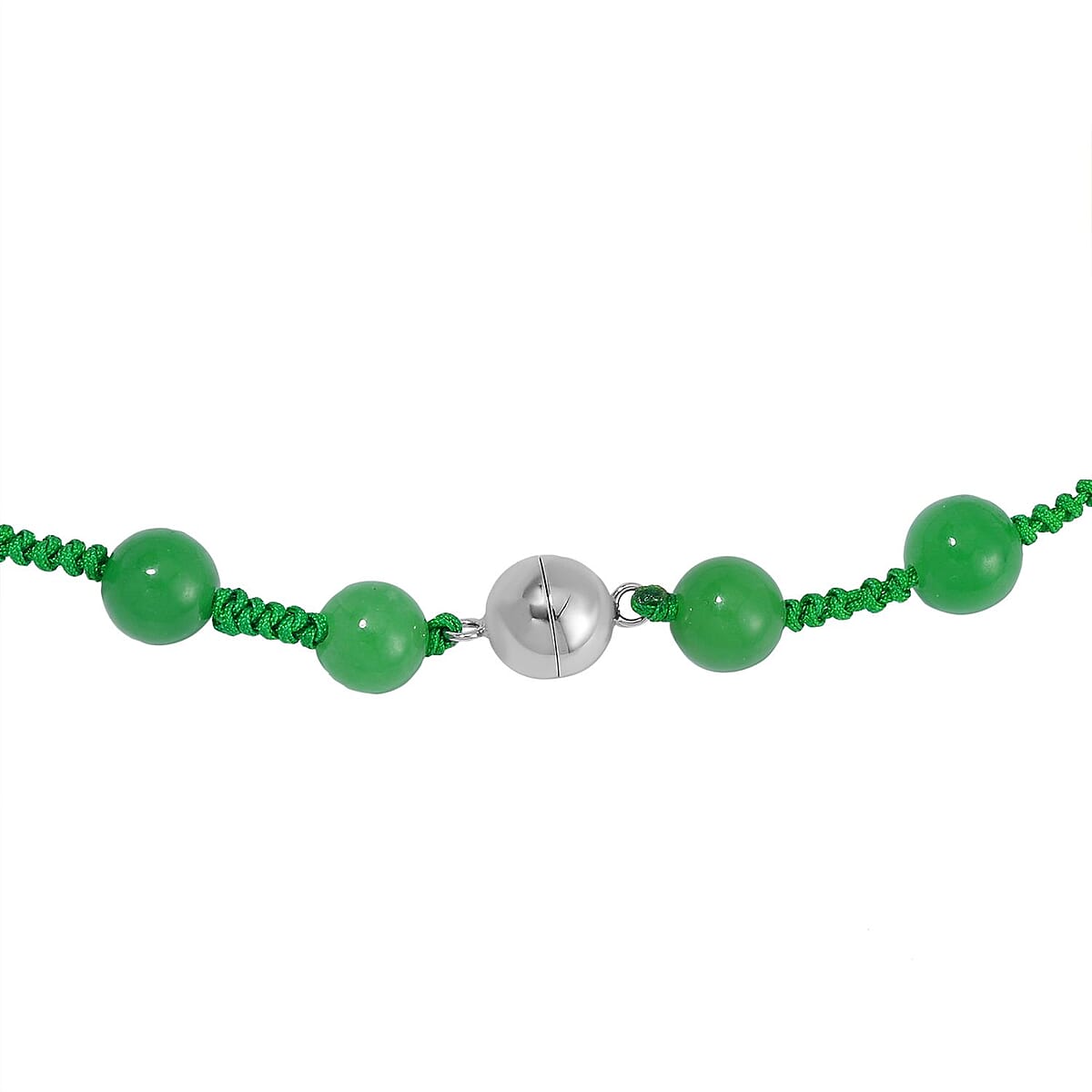 Green Jade (D) Carved Butterfly Necklace 20 Inches in Rhodium Over Sterling Silver 200.00 ctw image number 4