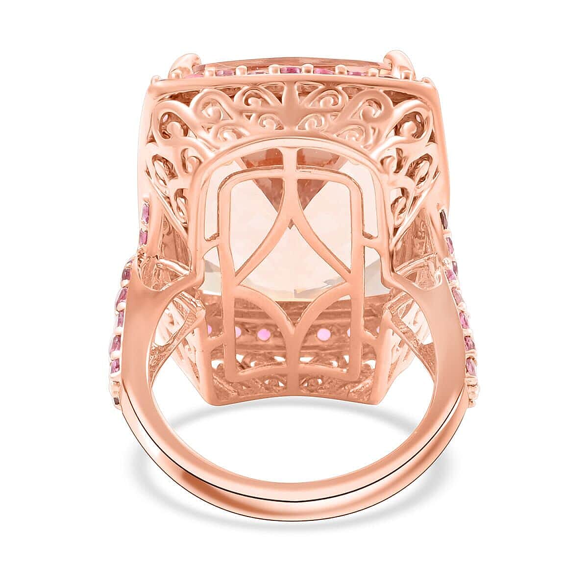 Luxoro 14K Rose Gold Marropino Morganite and Morro Redondo Pink Tourmaline Ring (Size 7.0) 21.80 ctw