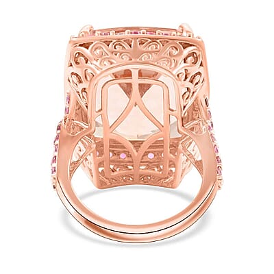 Luxoro 14K Rose Gold Marropino Morganite and Morro Redondo Pink Tourmaline Ring (Size 7.0) 21.80 ctw
