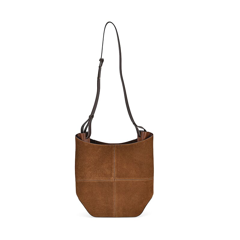 Italy Retro Noble Collection Dark Coffee Genuine Leather Hobo Shoulder Bag with Shoulder Strap
