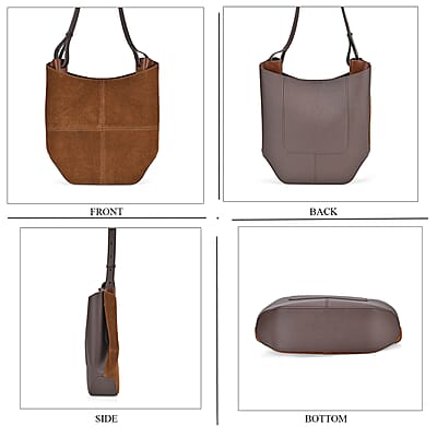 Italy Retro Noble Collection Dark Coffee Genuine Leather Hobo Shoulder Bag with Shoulder Strap