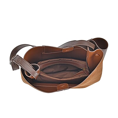 Italy Retro Noble Collection Dark Coffee Genuine Leather Hobo Shoulder Bag with Shoulder Strap